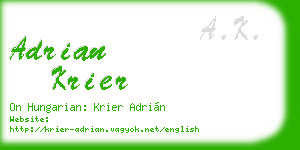adrian krier business card