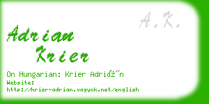 adrian krier business card